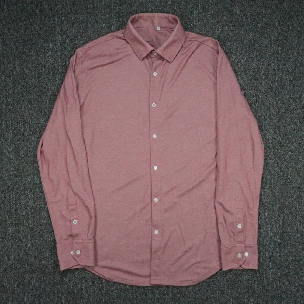 State & Liberty Shirt Mens Large Red Long Sleeve Button Up